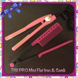 TIGI PRO Mini Flat Iron with Comb
