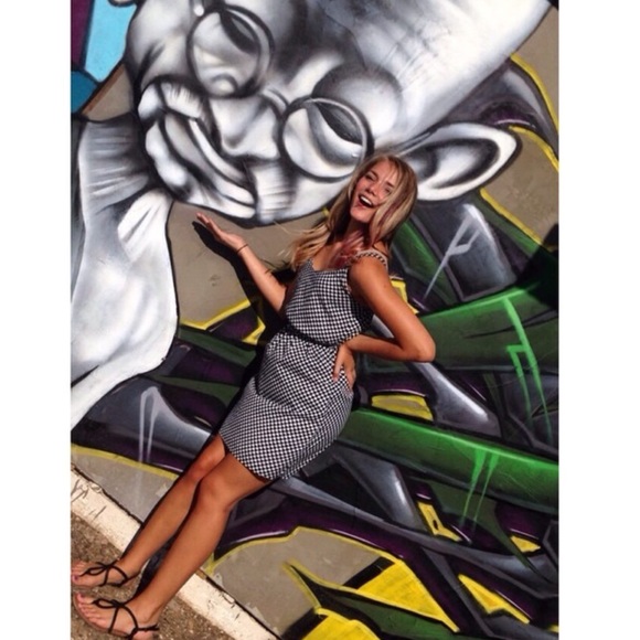 White dress with black hearts