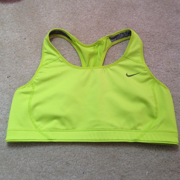 Lime green Nike sports bra! Size large!