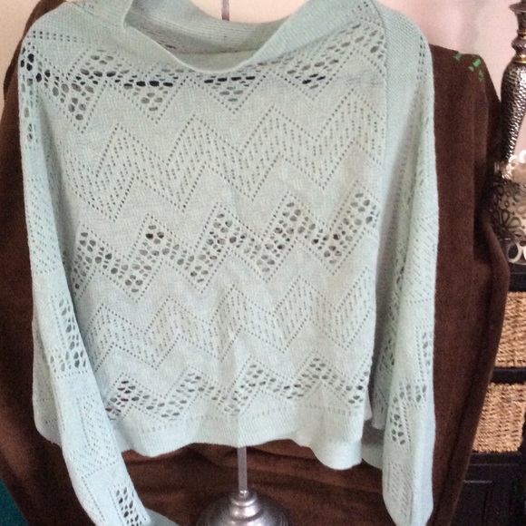Aztec crocheted sweater poncho