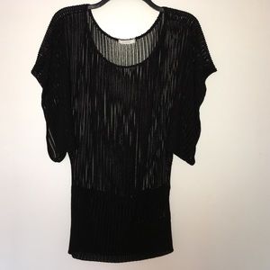 Sheer Black Kimono Style Top💋