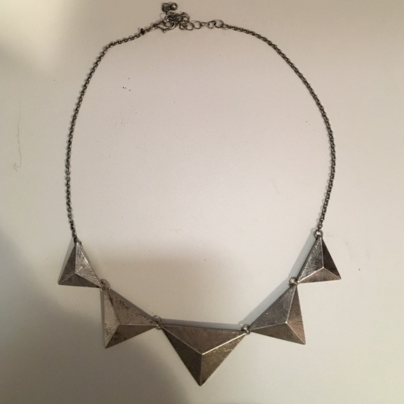 Jewelry - Geometric collar necklace - gunmetal color