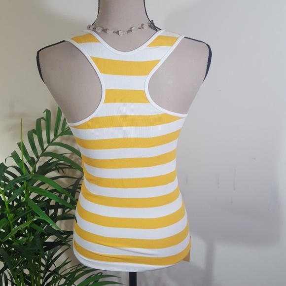 Active Basic Striped Yellow Top.M/L - Picture 3 of 6
