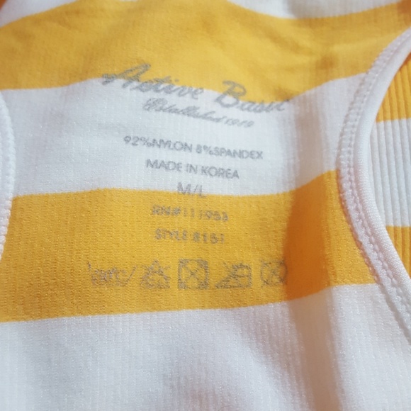 Active Basic Striped Yellow Top.M/L - Picture 6 of 6