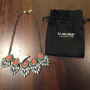 Baublebar peacock chandelier collar- coral