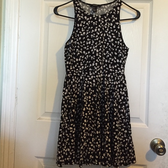 Floral black dress