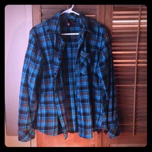 Teal/Blue ELEMENT plaid flannel