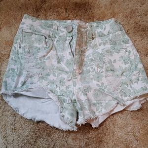 Hi-Waist Floral Shorts