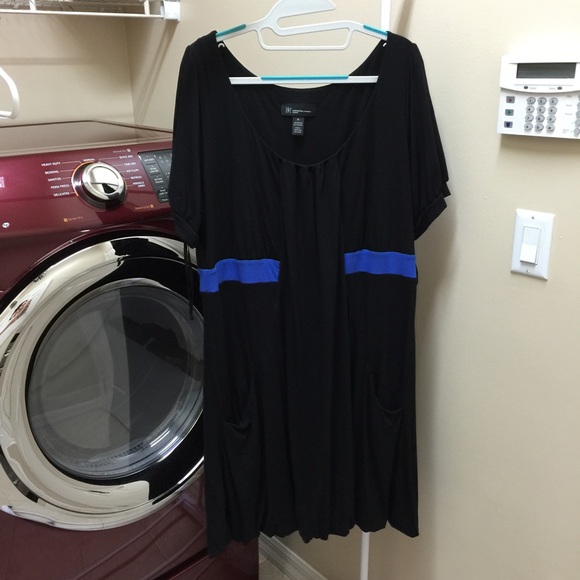 INC black & blue dress