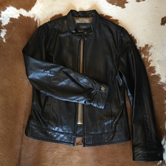 Nicole Miller Black Leather Jacket
