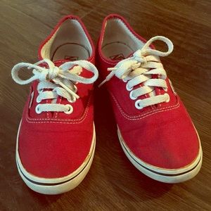 Women's red vans