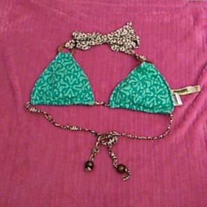 Bikini top blue and brown