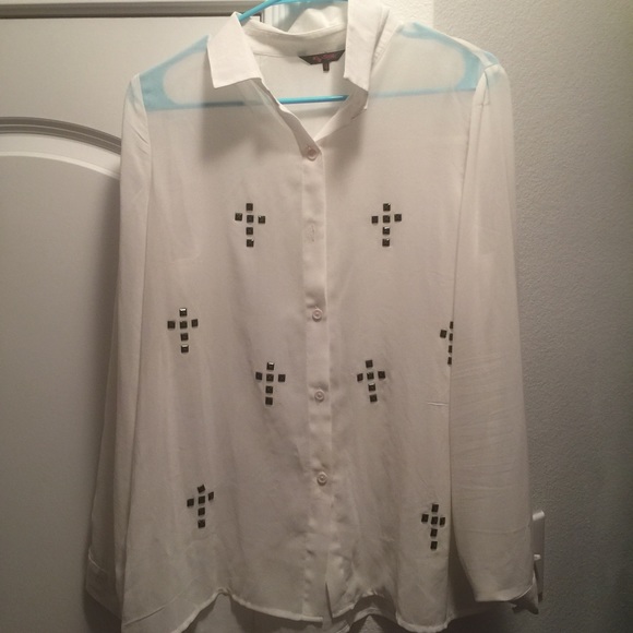White Button Down Top - image 1