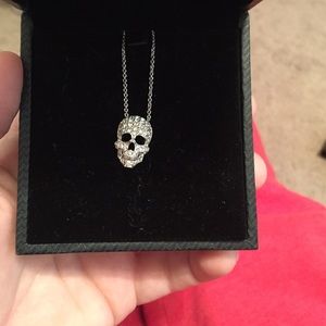 Nadri Skull Crystal Necklace