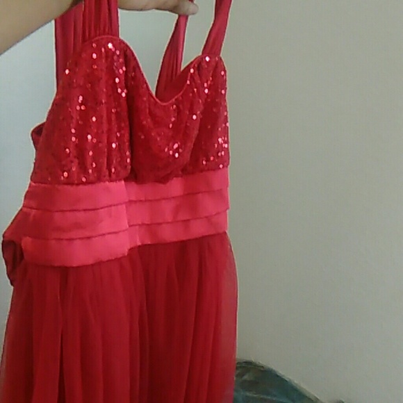 A beautiful red dress.
