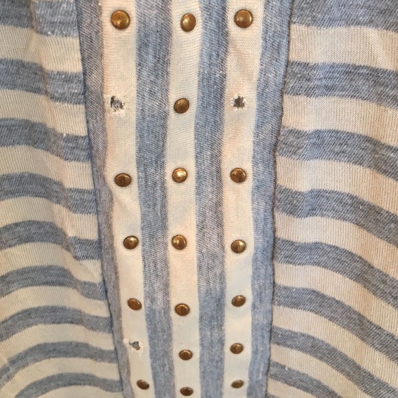 Lauren Moffatt grey and creme top - Picture 2 of 3