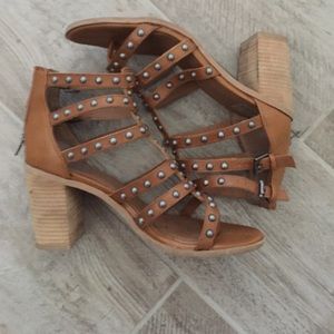 Dolce Vita light brown heeled strappy sandals