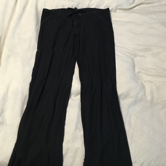 Black linen pants