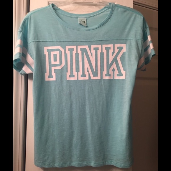 PINK brand loose fit T sky blue like new