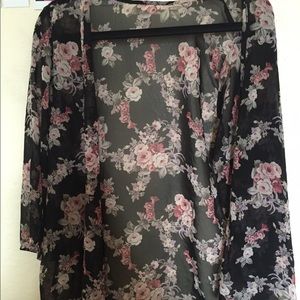 flowery cardigan