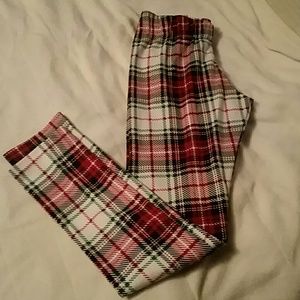 Wet Seal plaid leggings.