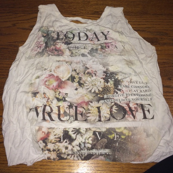 Cropped ribbed back tee - Picture 1 of 1