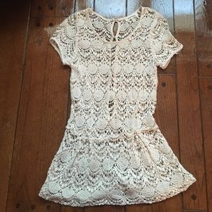 Crochet short sleeve top