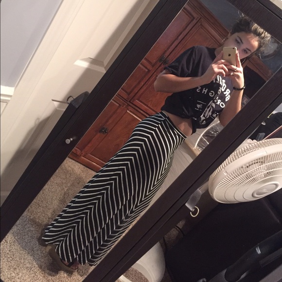 Striped Maxi Skirt