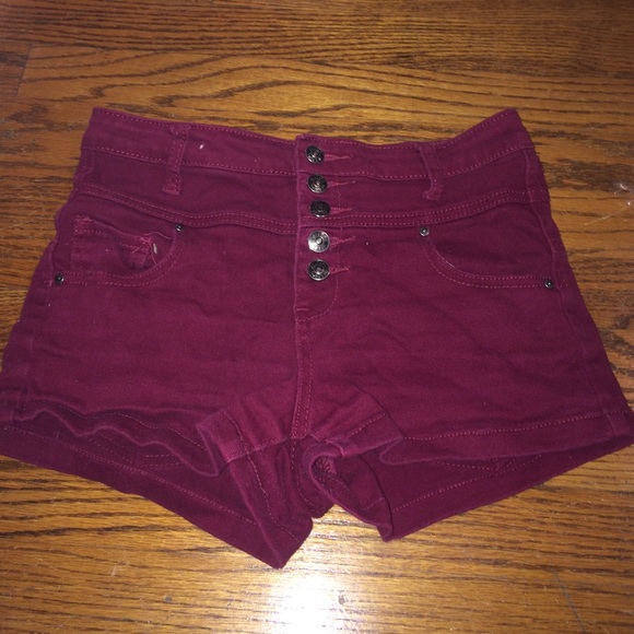 high waisted garnet shorts