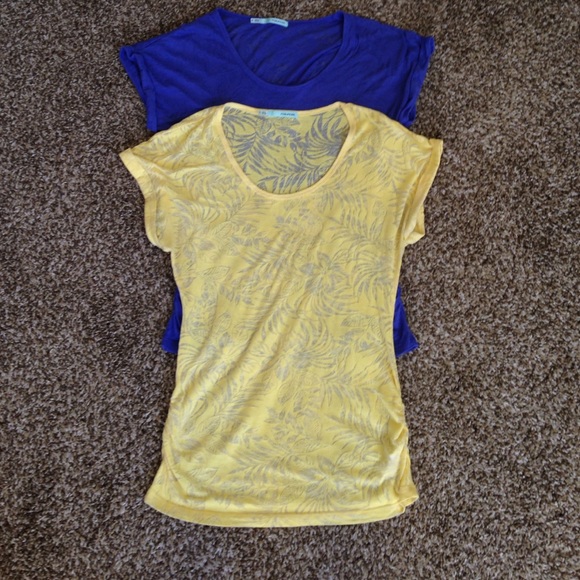Two tropical burnout tees