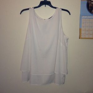 Sleeveless white top