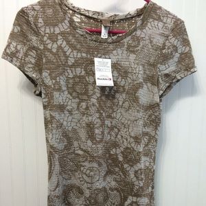 Short sleeve brown/taupe BKE shirt, size M w/ tag