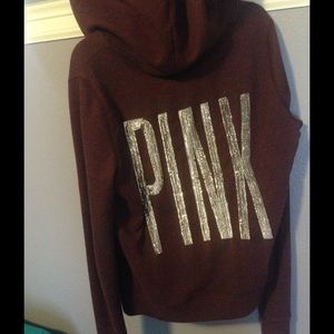 Pink Victoria's Secret Maroon hoody
