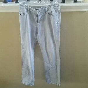 Grey denim LOFT curvy straight leg jeans, 30/10