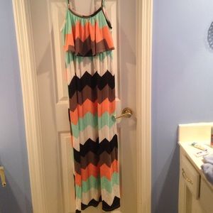 Rue 21 Cheveron Maxi Dress