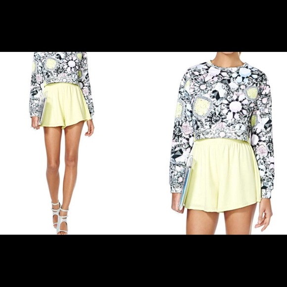 Nasty gal yellow shorts