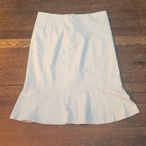 pencil skirt with flared bottom.