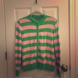 Zip up cotton cardigan