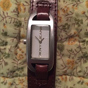 DKNY Jeans Brown Leather Watch