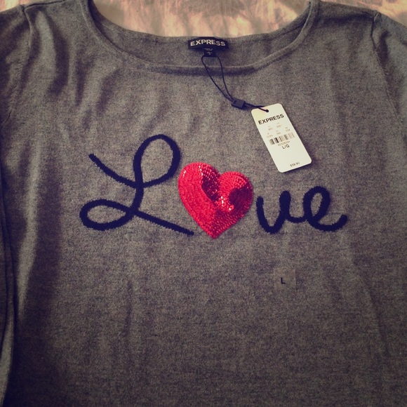 Express sweater just in time for Valentine's Day.