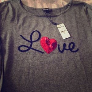 Express sweater just in time for Valentine's Day.