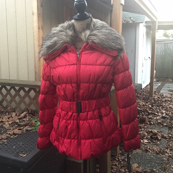 Wilsons Leather Jackets & Blazers - Red fitted puffy jacket!! Sz. L