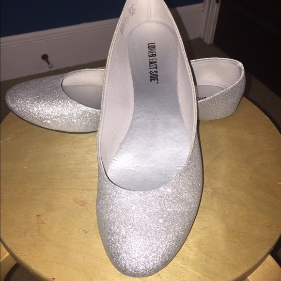 Silver Sparkly Flats