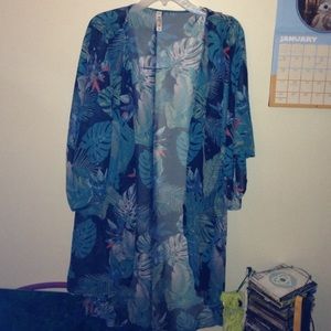 Long Blue Kimono