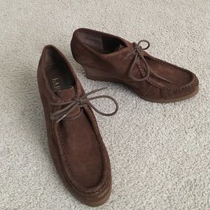 Ralph Lauren Denver wedge lace ups