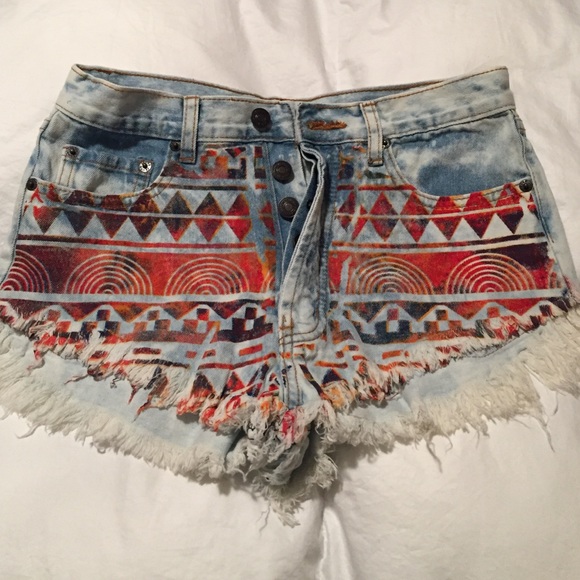 Southwest high waisted denim shorts