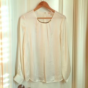 Michael Kors white silk blouse.