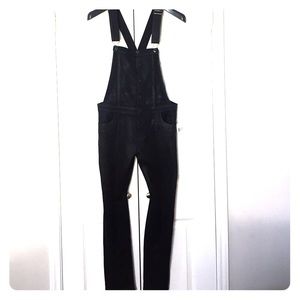 Tinsel denim couture  brand-black overalls