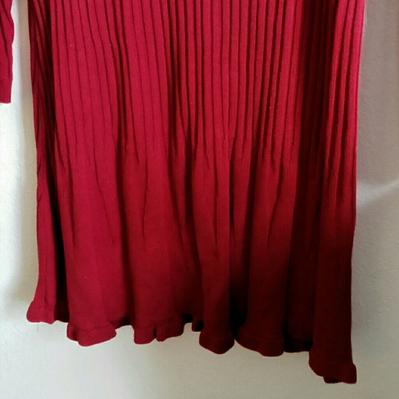 Red Sweater Dress - Picture 3 of 3
