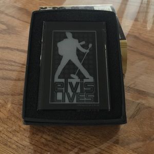 Elvis! Etched glass, clear collectibles